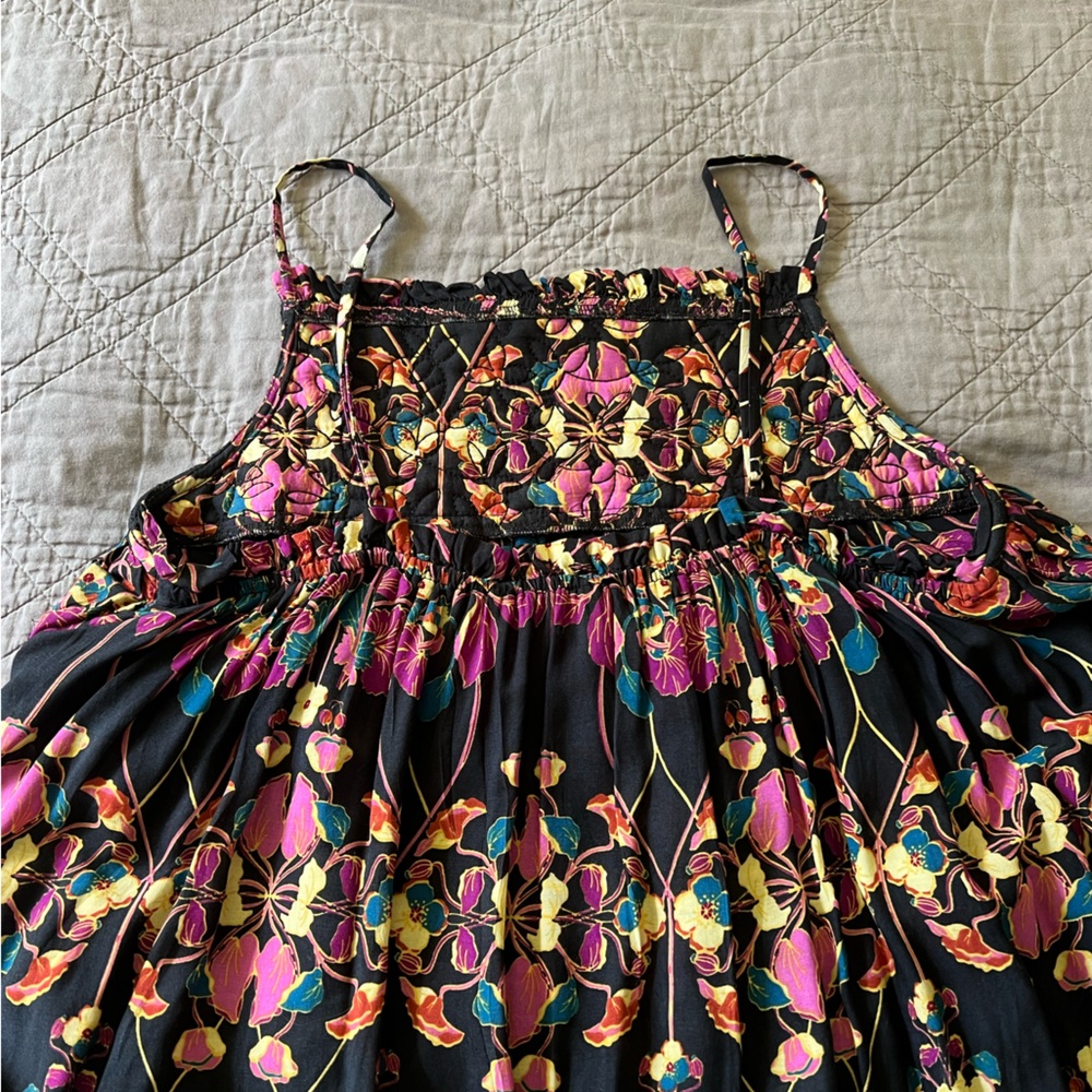 Anthropologie Black Floral Maxi Dress - Picture 3 of 4